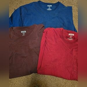 Duluth Trading Co Blue and Red Short Sleeve Tees